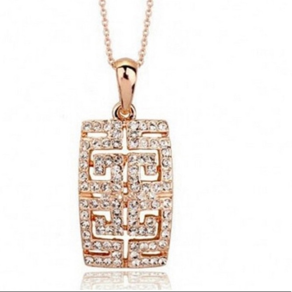 Crystal necklace pendant & matching earrings - Picture 2 of 8